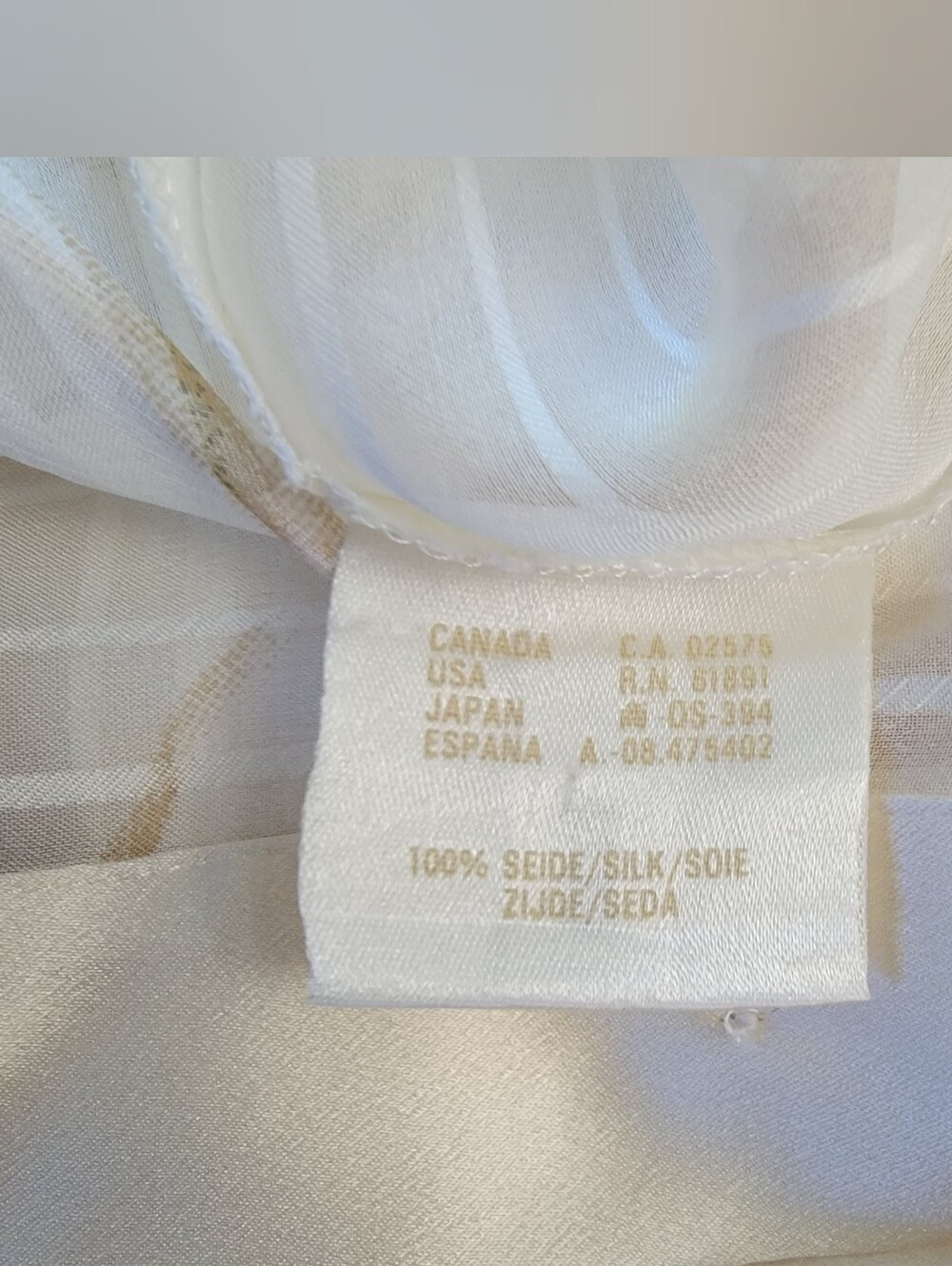 Vintage ESCADA Marble Print Silk Blouse - Picture 9 of 9